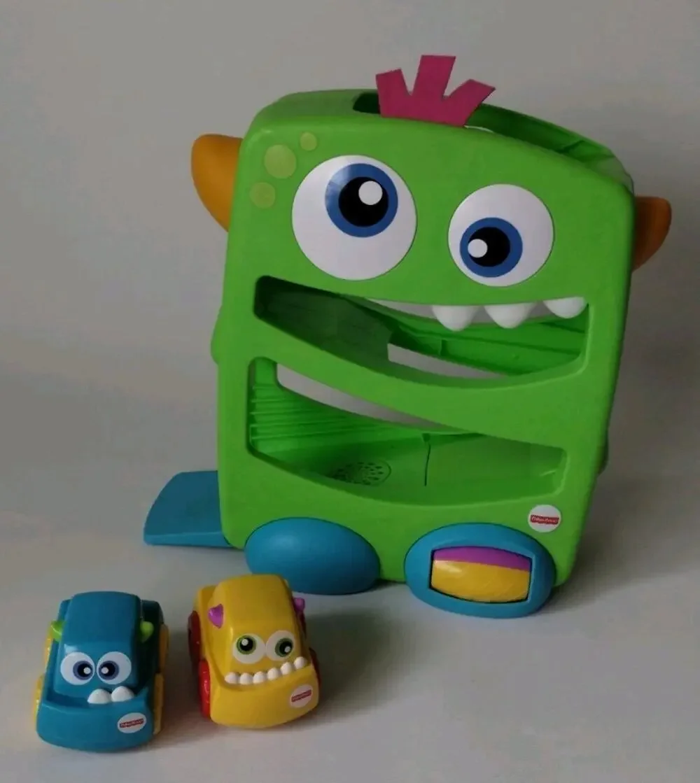 Fisher-Price Monster Trucks Racing Ramp Set with Music & Sounds 2018 WORKS!